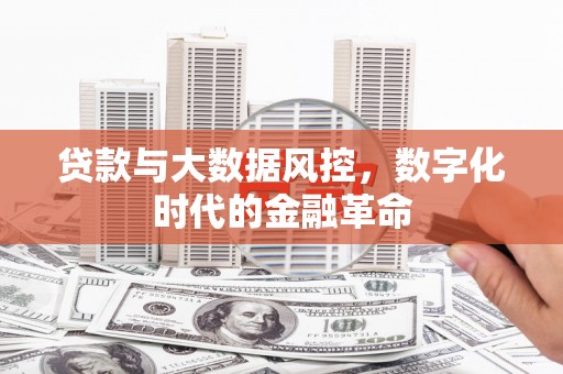 古镇贷款与大数据风控，数字化时代的金融革命