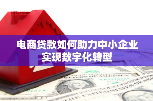 古镇电商贷款如何助力中小企业实现数字化转型