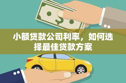 古镇小额贷款公司利率，如何选择最佳贷款方案