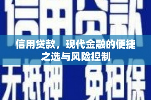 古镇信用贷款，现代金融的便捷之选与风险控制