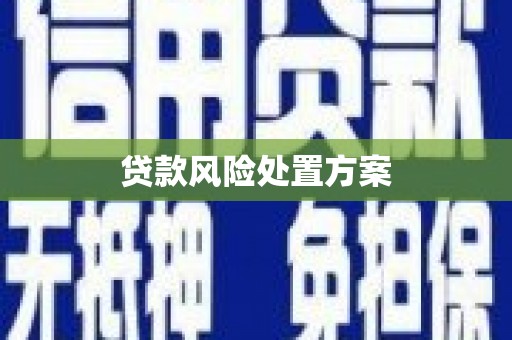 古镇贷款风险处置方案