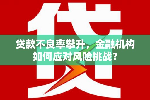 古镇贷款不良率攀升，金融机构如何应对风险挑战？