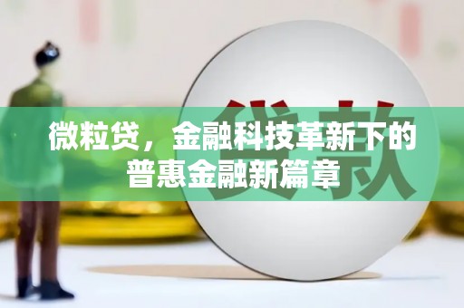 古镇微粒贷，金融科技革新下的普惠金融新篇章