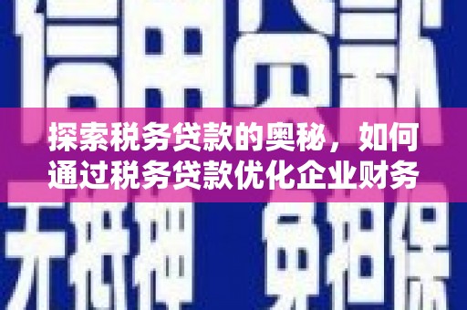 古镇探索税务贷款的奥秘，如何通过税务贷款优化企业财务