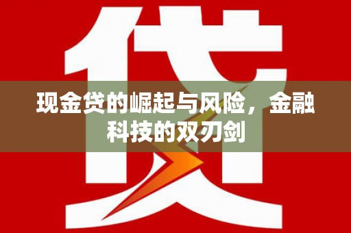古镇现金贷的崛起与风险，金融科技的双刃剑