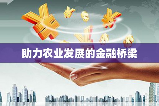 古镇助力农业发展的金融桥梁