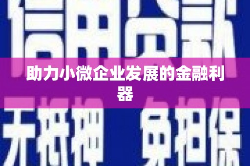 古镇助力小微企业发展的金融利器