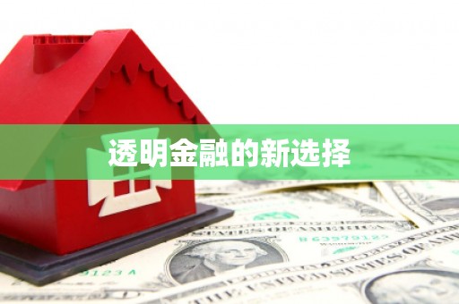 古镇透明金融的新选择